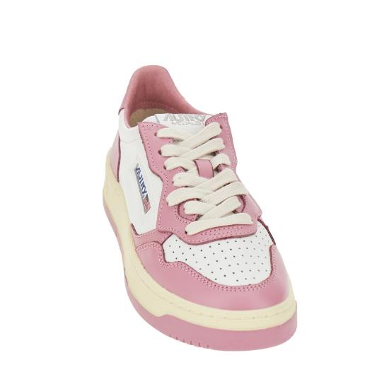 25FW 오트리 메달리스트 로우 레더 스니커즈 AULWWB61 Pink - AUTRY