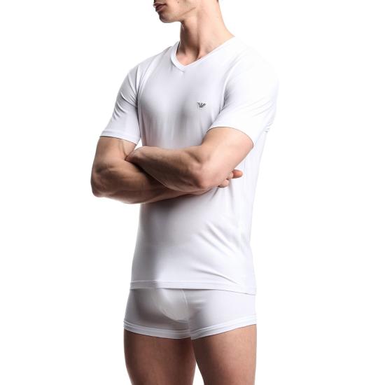 25FW 엠포리오 아르마니 반팔 티셔츠 EM000380AF14988 White - EMPORIO ARMANI