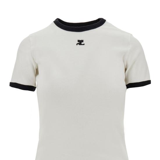 26FW 쿠레쥬 반팔 티셔츠 VESJTS017JS0070 White - COURREGES