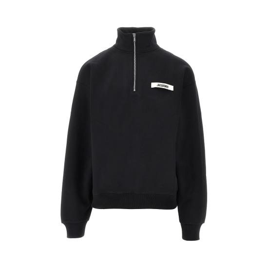 26FW 자크뮈스 하프 집업 스웨트 셔츠 SSM00313AJ00174 Black