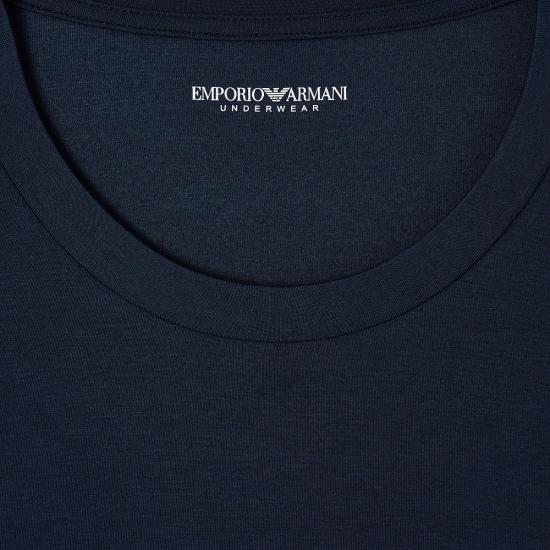 25FW 엠포리오 아르마니 반팔 티셔츠 EM000379AF14988 Blue - EMPORIO ARMANI