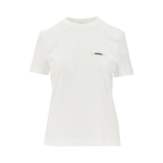 26FW 자크뮈스 그로그랭 로고 솟슬리브 티셔츠 TSW00550AJ00029 White