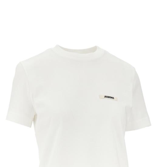 26FW 자크뮈스 그로그랭 로고 솟슬리브 티셔츠 TSW00550AJ00029 White - JACQUEMUS