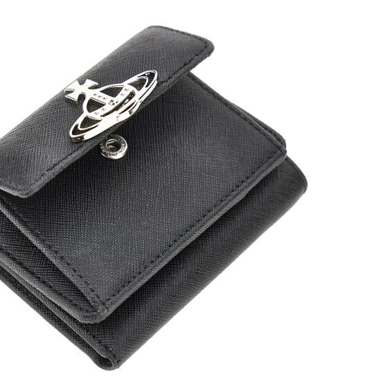 26FW 비비안웨스트우드 스몰 플랩 펄스 지갑 5115002UW L001N Black - VIVIENNE WESTWOOD