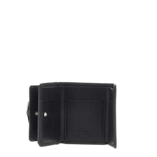 26FW 비비안웨스트우드 스몰 플랩 펄스 지갑 5115002UW L001N Black - VIVIENNE WESTWOOD