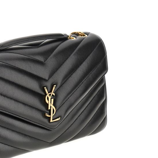 26FW 생로랑 루루 라지 마틀라세 램스킨 숄더백 803541AAEAX Black - SAINT LAURENT