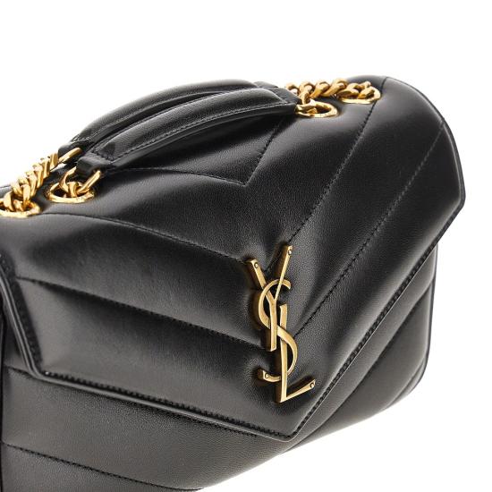 26FW 생로랑 루루 마틀라세 램스킨 스몰 숄더백 801437AAEAX Black - SAINT LAURENT