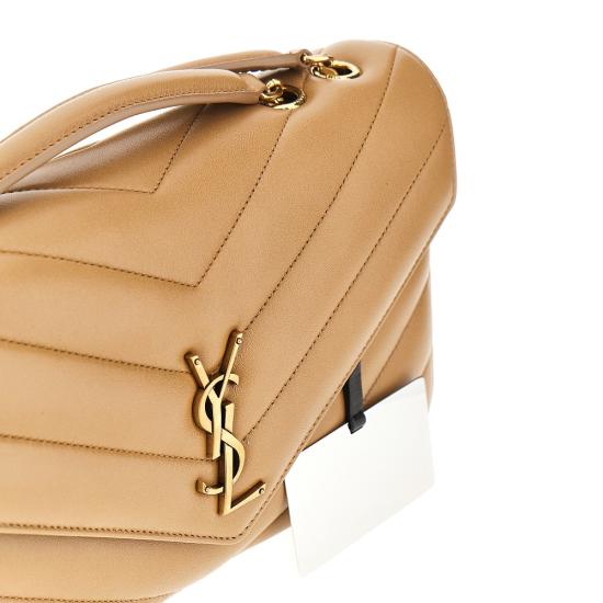 26FW 생로랑 루루 마틀라세 램스킨 미디움 숄더백 801439AAEAX Beige - SAINT LAURENT