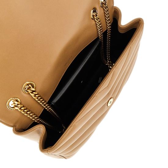 26FW 생로랑 루루 마틀라세 램스킨 미디움 숄더백 801439AAEAX Beige - SAINT LAURENT