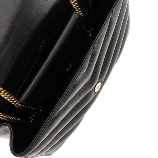 26FW 생로랑 루루 마틀라세 램스킨 미디움 숄더백 801439AAEAX Black - SAINT LAURENT