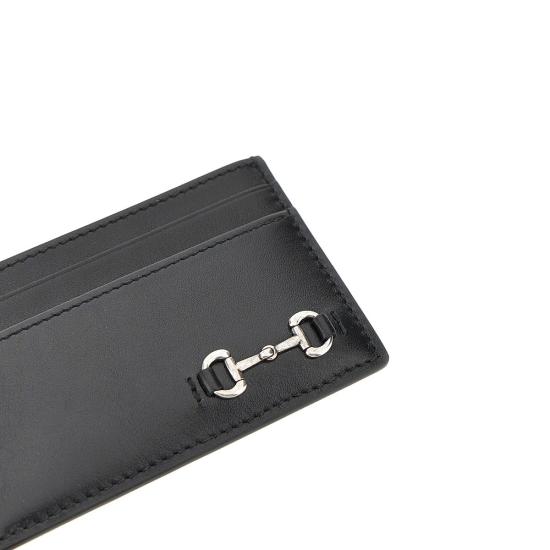 26SS 구찌 홀스빗 카드 케이스 846952AAFP1 Black - GUCCI