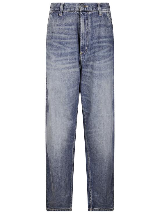 26FW 칼하트 WIP 브랜돈 싱글 니 팬츠 I034225 014Q Blue Worn Used Wash
