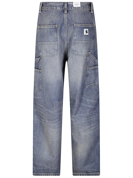 26FW 칼하트 WIP 브랜돈 싱글 니 팬츠 I034225 014Q Blue Worn Used Wash - CARHARTT WIP