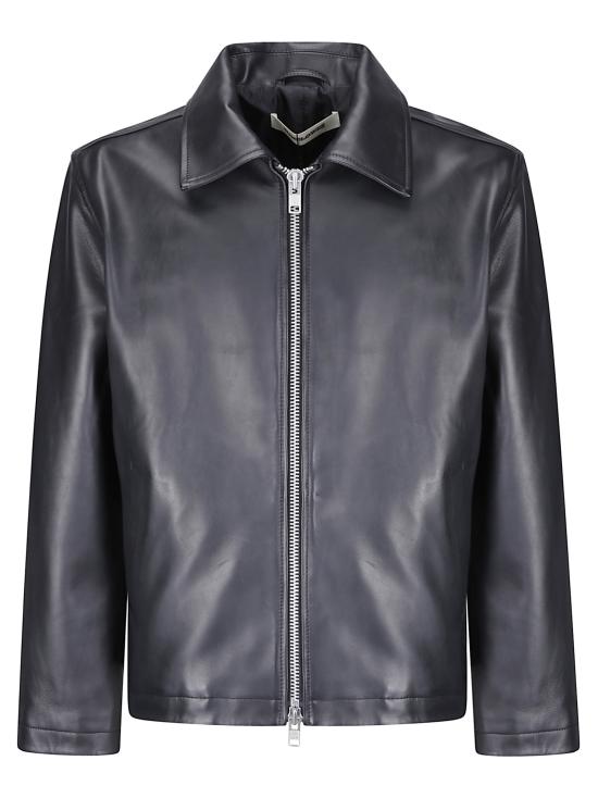 26FW 선플라워 숏 레더 자켓 6027 BLACK