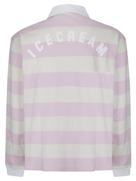 26FW 아이스크림 폴로 티셔츠 ICPO26223 PNKECRSTR PINK ECRU STRIPE - ICECREAM