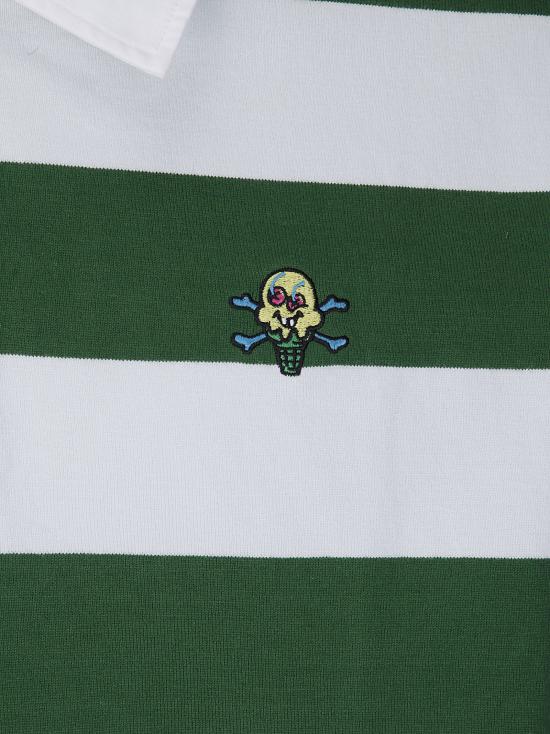 26FW 아이스크림 폴로 티셔츠 ICPO26223 BLEGRNSTR BLUE GREEN STRIPE - ICECREAM