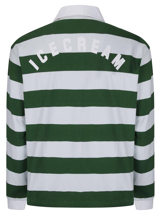 26FW 아이스크림 폴로 티셔츠 ICPO26223 BLEGRNSTR BLUE GREEN STRIPE - ICECREAM