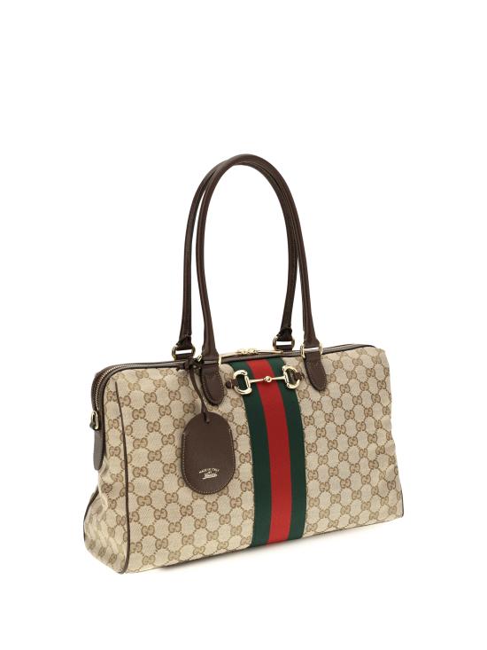26FW 구찌 보르세토 GG 캔버스 라지 보스턴백 866734FAFV9 9653 BEIGE - GUCCI