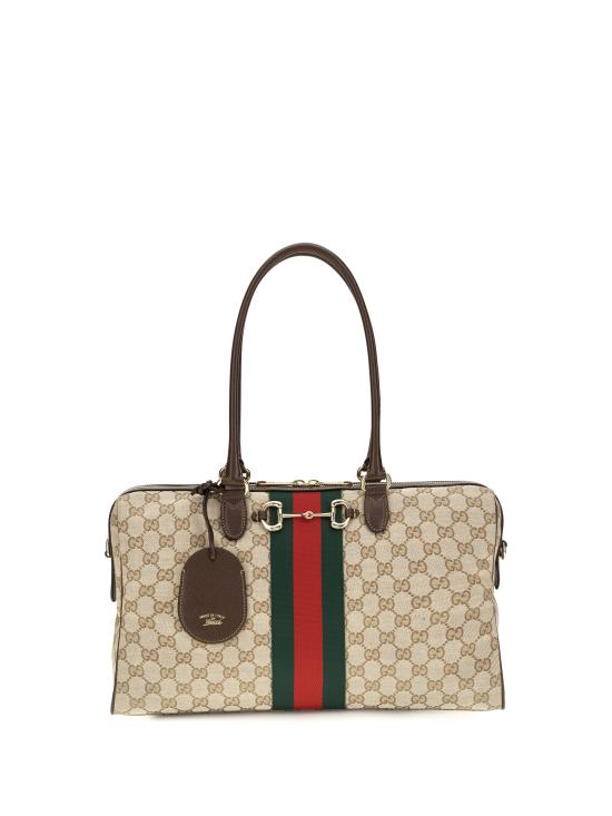 26FW 구찌 보르세토 GG 캔버스 라지 보스턴백 866734FAFV9 9653 BEIGE