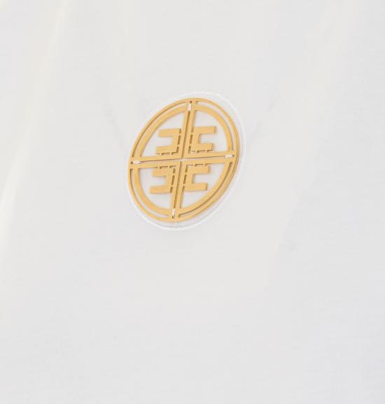 26FW 엘리자베타프랜치 반팔 티셔츠 MA00866E2 270 WHITE - ELISABETTA FRANCHI