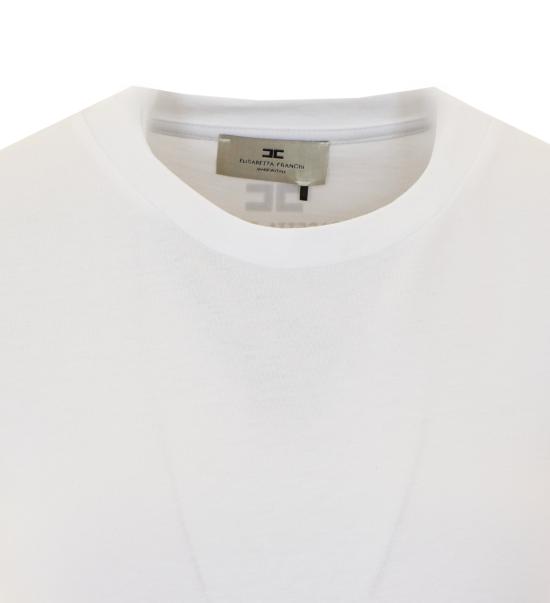 26FW 엘리자베타프랜치 반팔 티셔츠 MA00366E2 270 WHITE - ELISABETTA FRANCHI