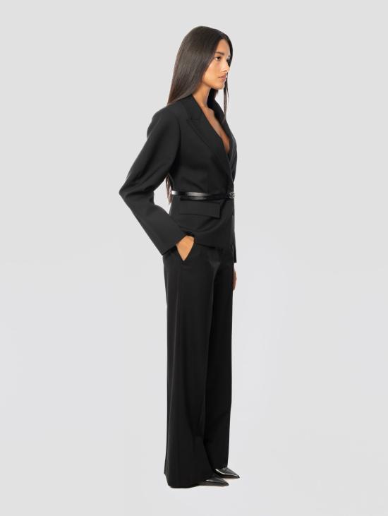 26FW 파로쉬 수트 팬츠 프레스코 라나 네로의 Pantaloni Palazzo - PAROSH