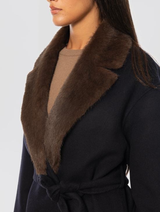 26FW 파로쉬 코트 라나 블루의 Cappotto con Cintura - PAROSH