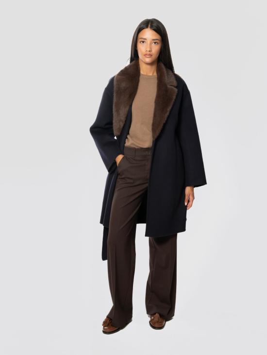 26FW 파로쉬 코트 라나 블루의 Cappotto con Cintura - PAROSH