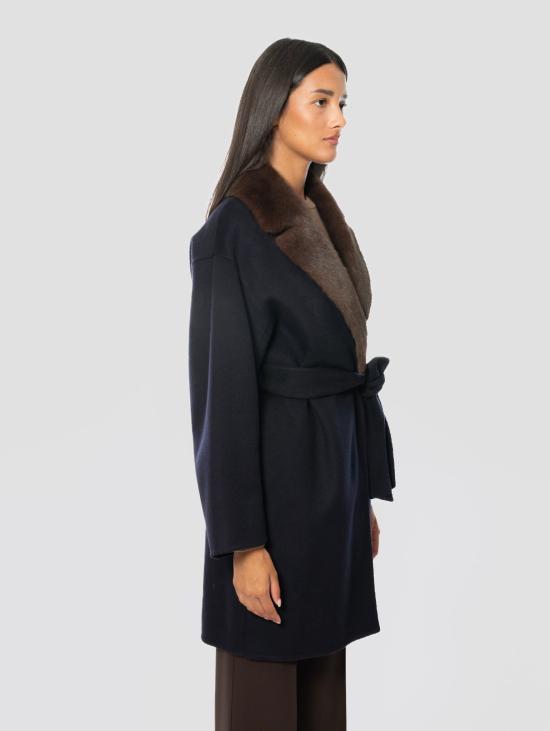26FW 파로쉬 코트 라나 블루의 Cappotto con Cintura - PAROSH