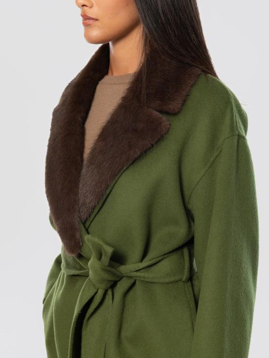 26FW 파로쉬 코트 라나 베르데의 Cappotto con Cintura - PAROSH