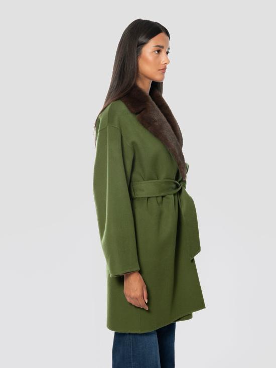 26FW 파로쉬 코트 라나 베르데의 Cappotto con Cintura - PAROSH