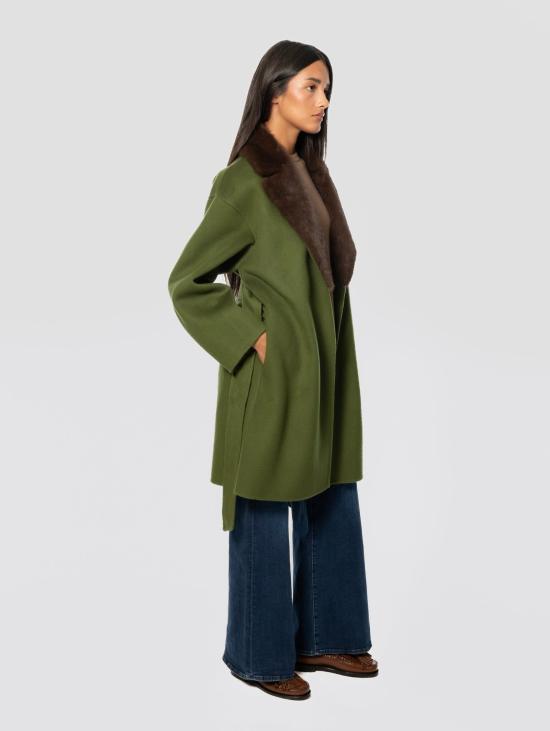 26FW 파로쉬 코트 라나 베르데의 Cappotto con Cintura - PAROSH