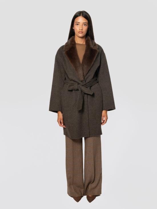 26FW 파로쉬 코트 Lana Marrone의 Cappotto con Cintura