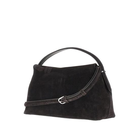26FW 토템 T-락 스웨이드 탑 핸들 백 234 WAL961 LE0004 Brown - TOTEME