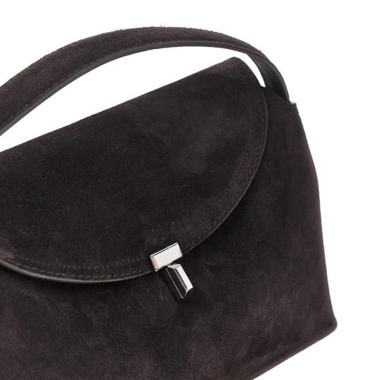 26FW 토템 T-락 스웨이드 탑 핸들 백 234 WAL961 LE0004 Brown - TOTEME