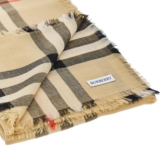 26FW 버버리 체크 울 스카프 8122127 Beige - BURBERRY