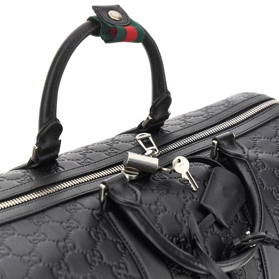 26SS 구찌 GG 엠블럼 미디움 더플백 850220AAFOM Black - GUCCI