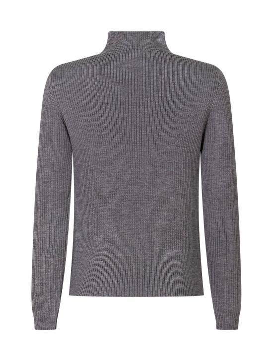 26FW [키즈] 발망 터틀넥 니트 BZ9H30Z4164 806OR GRIGIO MEL ORO - BALMAIN