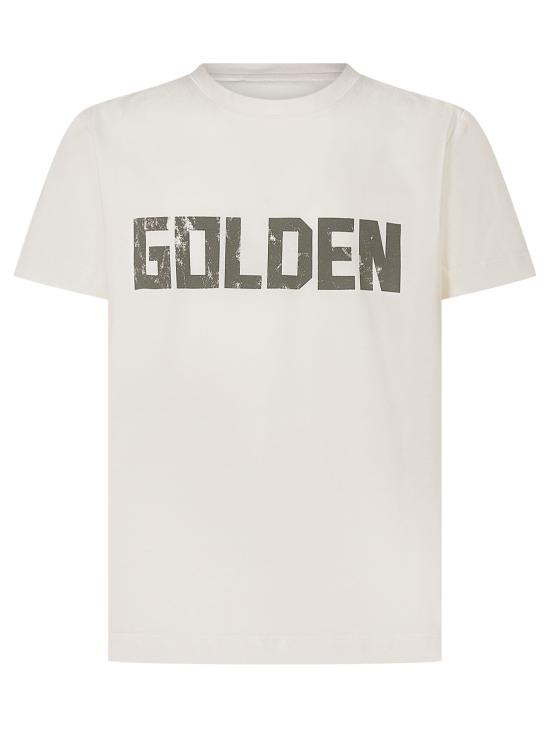 26FW [키즈] 골든구스 티셔츠 GKP02441P002688 11560 HERITAGE WHITE