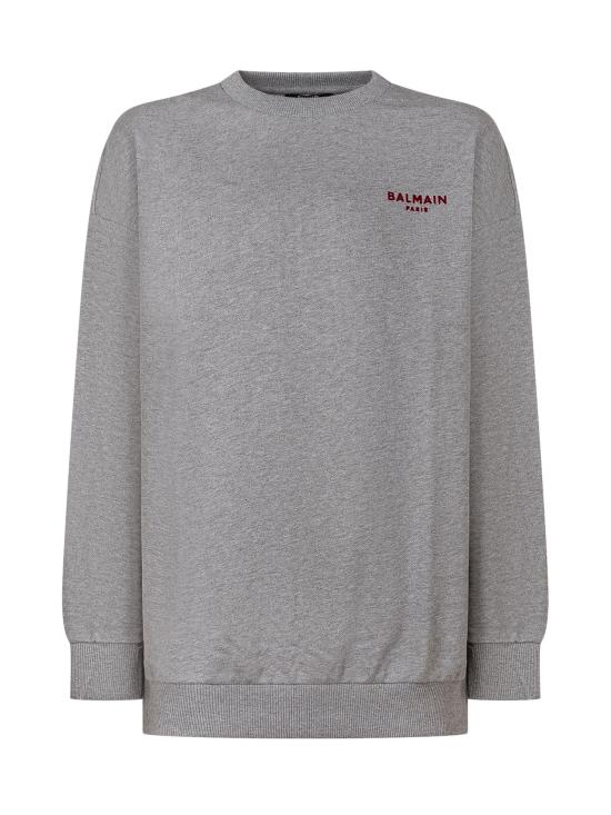26FW [키즈] 발망 티셔츠 BZ4I40Z3188 806BD GRIGIO MED MEL BORDEAUX