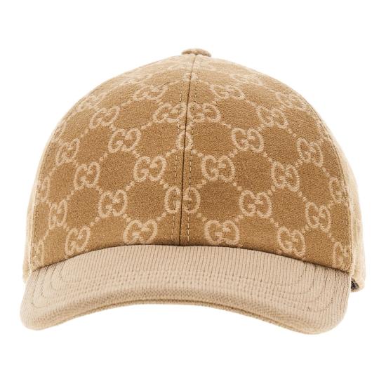 26SS 구찌 GG 니트 패브릭 베이스볼 햇 8527204HBIC Beige