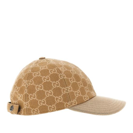 26SS 구찌 GG 니트 패브릭 베이스볼 햇 8527204HBIC Beige - GUCCI