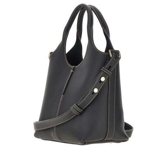 26FW 토즈 레더 미니 토트 쇼핑백 XBWEBRF0100UBL Black - TODS
