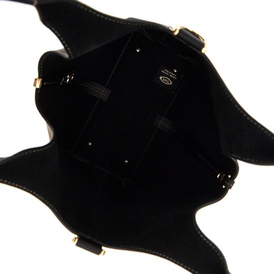 26FW 토즈 레더 미니 토트 쇼핑백 XBWEBRF0100UBL Black - TODS