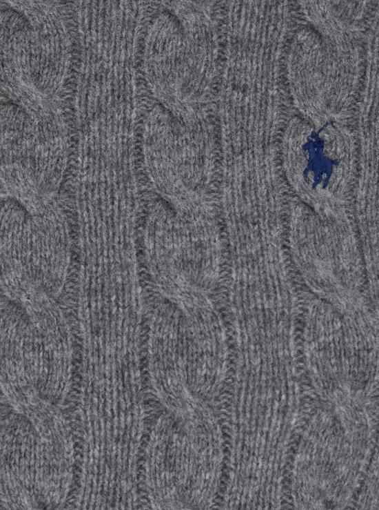 26FW 폴로 랄프로렌 폴로 자수 케이블 니트 스웨터 211971865501 Grey - POLO RALPH LAUREN