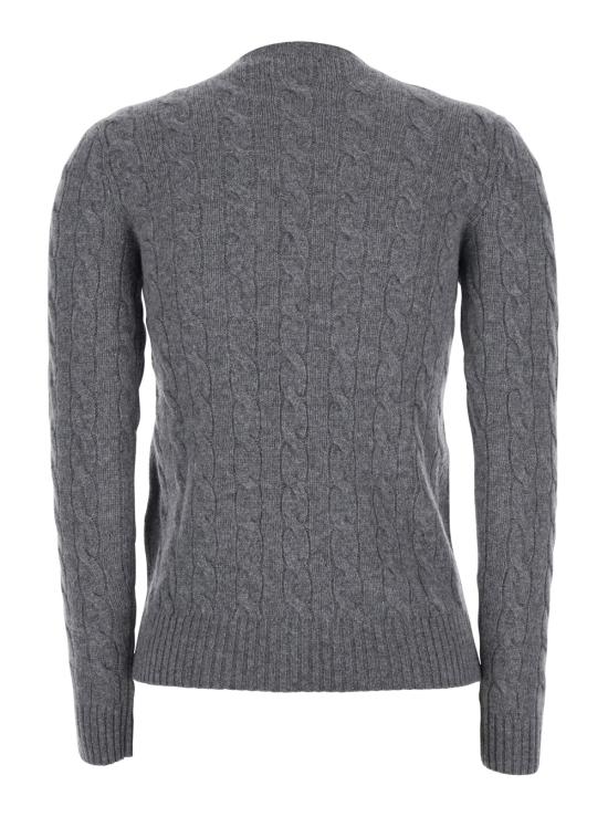 26FW 폴로 랄프로렌 폴로 자수 케이블 니트 스웨터 211971865501 Grey - POLO RALPH LAUREN