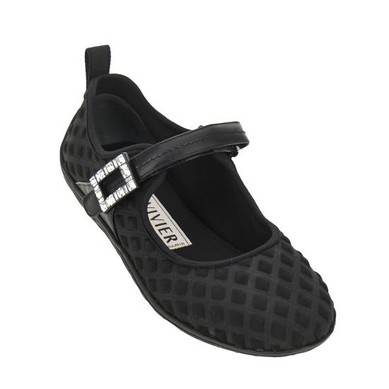 26SS 로저비비에 플랫 슈즈 RVW79344120NYE Black - ROGER VIVIER