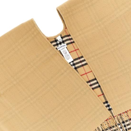 26FW 버버리 체크 울 리버시블 케이프 8071673 Beige - BURBERRY