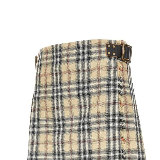 26SS 버버리 체크 울 미니 킬트 8118152 Beige - BURBERRY