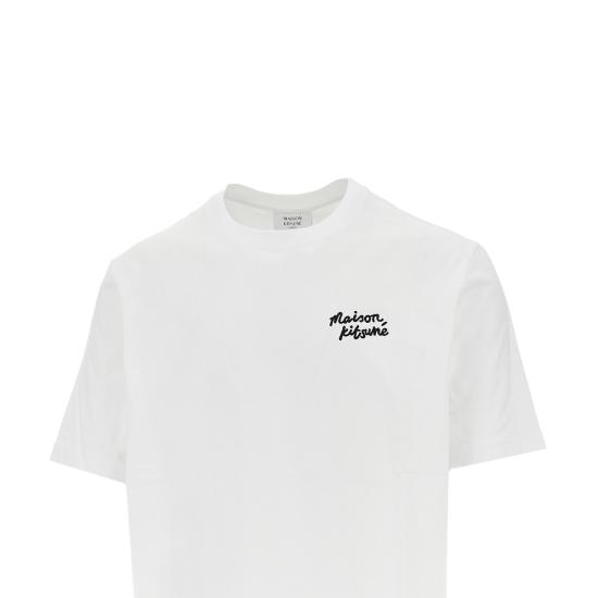 26SS 메종키츠네 핸드라이팅 컴포트 티셔츠 MM00126KJ7025 White - MAISON KITSUNE